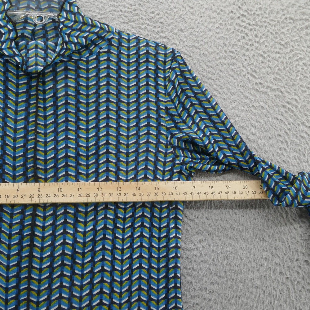 NWT Anthropologie Daily Practice Long Sleeve Top Small Blue Womens‎ Geometric - Picture 7 of 15